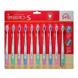 부광약품 안티프라그 S 초극세모 칫솔 10개입