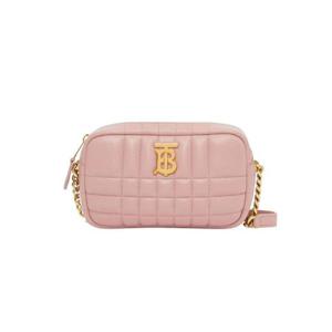 버버리 퀼팅 레더 미니 롤라 카메라백 더스키 핑크 8063024