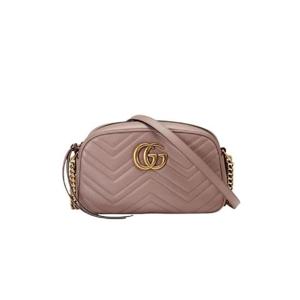 구찌 GG 마몽 마틀라세 스몰 체인 숄더백 더스티 핑크 447632-DTD1T-5729