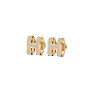 에르메스 미니 팝아슈 이어링 골드 하드웨어   마롱 글라세 H608002F55