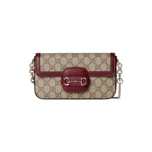 구찌 홀스빗 1955 미니 백 베이지 앙코라 레드 752002-FAD6L-9756