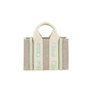 끌로에 린넨 레더 우디 미니 토트백 라이트 유칼립투스 CHC24UP237L1738A