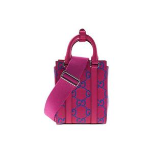 구찌 GG 엠보스 이펙트 미니 토트백 푸시아 블루 696010-AABDQ-5745