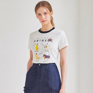 [매긴]니팅 넥 일러스트 티셔츠_PBMF5M3TS6691