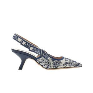 디올 자디올 자수 코튼 슬링백 펌프 블루 멀티컬러 디올 쟈뎅 디히비어 KCP761JHR-S60W