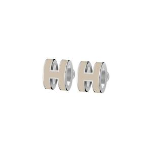 에르메스 미니 팝아슈 이어링 팔라듐 하드웨어   마롱 글라세 H608002FP55