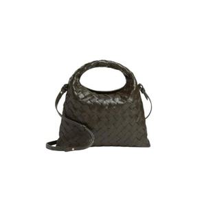 보테가 베네타 인트레치아토 레더 미니 홉 크로스바디백 카키 777586V3IV13391