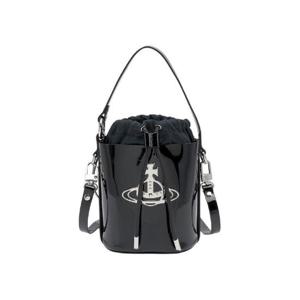 비비안 웨스트우드 데이지 드로우스트링 스몰 버킷백 블랙 4C030005W-L008I-N403