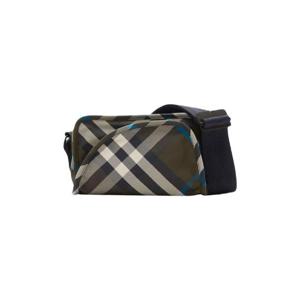 버버리 쉴드 체크 메신저 백 다크 그린 8091884