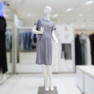 [밸리걸] 비즈 레터링 박시 원피스 130340