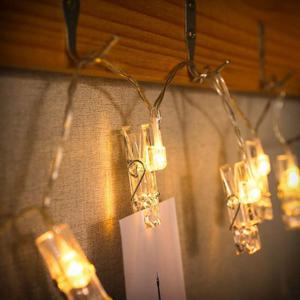 인테리어조명 30구 LED 투명 집게 전구(4.8M)