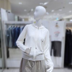 [밸리걸] 시스루 후드 집업 니트 가디건 131630