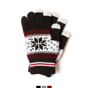 삼색 눈꽃 니트장갑