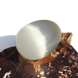 [힐링젬][랜덤] 화이트 캣츠아이 개인소장용 계란 24A-211208