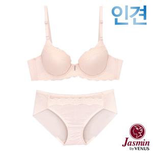 [자스민by비너스]A-C컵 인견메쉬 와이어 무빙몰드 브라팬티2종(JBA028)75A-90C