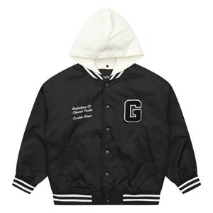 에꼴리에 남아 후드 탈착 패딩 바시티 점퍼 23A0102_BK