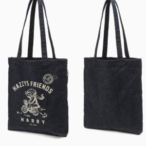 [헤지스ACC] 네이비 프린트 면 숄더백 HJBA5F311N2