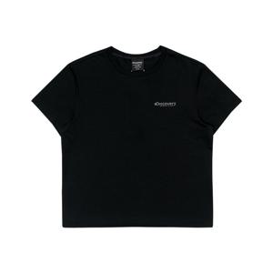 디스커버리 여성 프레시벤트 워싱 크롭 캠핑 핸드드로잉 그래픽 반팔티셔츠 DWRS98053BKS