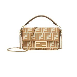 펜디 바게트 FF 자카드 패브릭 미니백 베이지 8BS017AOVFF1PIQ