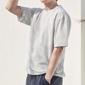 뱅뱅 동백01 타공배색 아이스 우븐 반팔티 CTL334