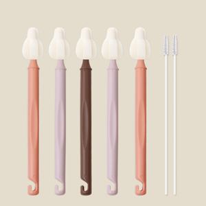 하이비 국내1위 몽글이 롱미니솔5p+빨대솔2p 젖병 젖꼭지 텀블러 세척솔