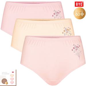 BYC프리미엄60수교직맥시면삼각팬티3매입WCP5333