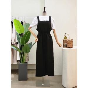 [포커스]  25FS3A9PT5315_스트링 무지 와이드 점프슈트