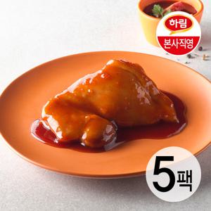 하림이닭 소스 잘 먹은 닭다리살 양념치킨맛 100g 5팩