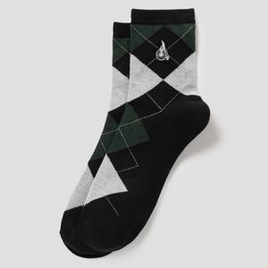 [빈폴] 남성 아가일 중목 양말 - 블랙 BE51KTM135 026