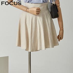 [포커스]FOCUS 린넨플레어스커트_FM1E7SK0626