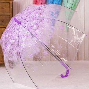 튼튼한 고급 투명 우산 가벼운 예쁜 장우산 퍼플 2개