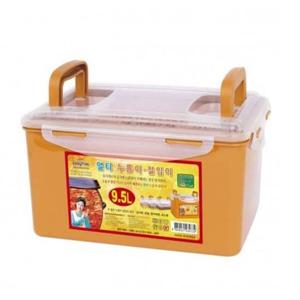 황토 밀폐용기 김치통 멀티 냉장고 용기 반찬통 9.5L