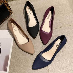 뾰족코 젤리 플랫 슈즈 데일리 단화 캐주얼 패션룩