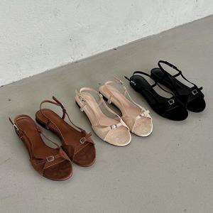 페미닌 스웨이드 클래식 플랍 샌들 RJ-k726