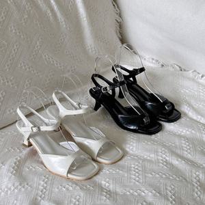 오픈토 스퀘어코 2컬러 미들 샌들RJ-f3723