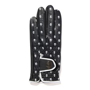 [몬스터G]레인그립 스컬 패턴 글러브 블랙