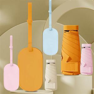 예쁜 미니 초경량 파스텔 uv 자외선차단 3단 접이식 고급 암막 양산 우산 포켓 세트 작은 양우산