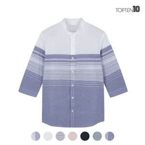 [탑텐][탑텐]남성 쿨코튼 밴드카라 7부 셔츠_MSB2WC1211