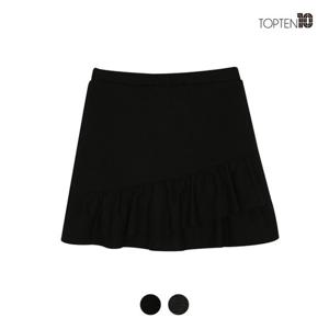 [탑텐][탑텐]여성 폰테 러플 미니 스커트_MSX3RS2006