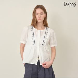 [르샵]에스닉 플레어 반팔 블라우스 (DP2BA044A)