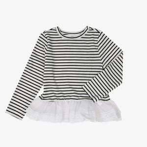 [밀리밤]스트라이프노방프릴티셔츠(MLLA2584G)