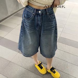 ATMARK 빈티지워싱버뮤다데님팬츠_AA53PT024G