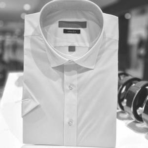 [엘르옴므]EBDHS0160_슬림핏화이트반팔셔츠