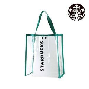 토트백 스타벅스 그린 투명 PVC비치백 M STBUB05