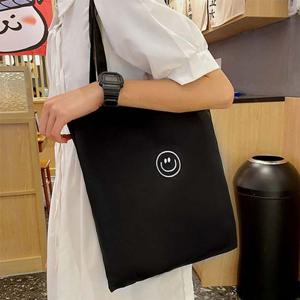 데일리백 귀여운 에코백 스마일포인트 패브릭 숄더백