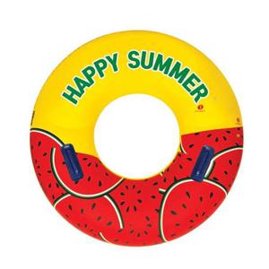 성인튜브 해피 썸머 워터멜론 100cm 손잡이 원형 물놀이 튜브