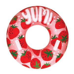 대형원형튜브 스트로베리 딸기 100cm 양쪽 손잡이 원형 물놀이 튜브