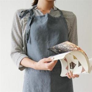 아트박스/메종텍스타일 리타 린넨 앞치마 씨블루