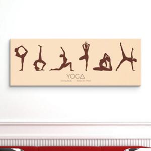 아트박스/꾸밈 cw474-요가의자세-브라운_화이트_대형노프레임