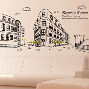 아트박스/꾸밈 cj549-공원옆유럽의카페거리(중형)_포인트스티커